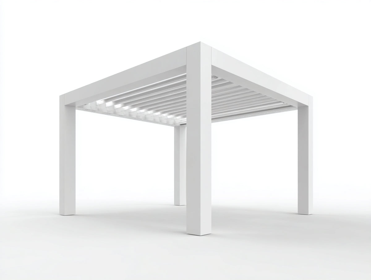 Tonnelle de jardin - Aluminium - 300 x 300 x 250 cm - Blanc - Style contemporain