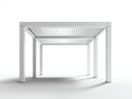 Tonnelle de jardin - Aluminium - 400 x 300 x 250 cm - Blanc - Style moderne