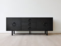 Meuble d'entrée - Bois d'ingénierie-Métal - 170 x 42 x 78 cm - Noir - Style contemporain