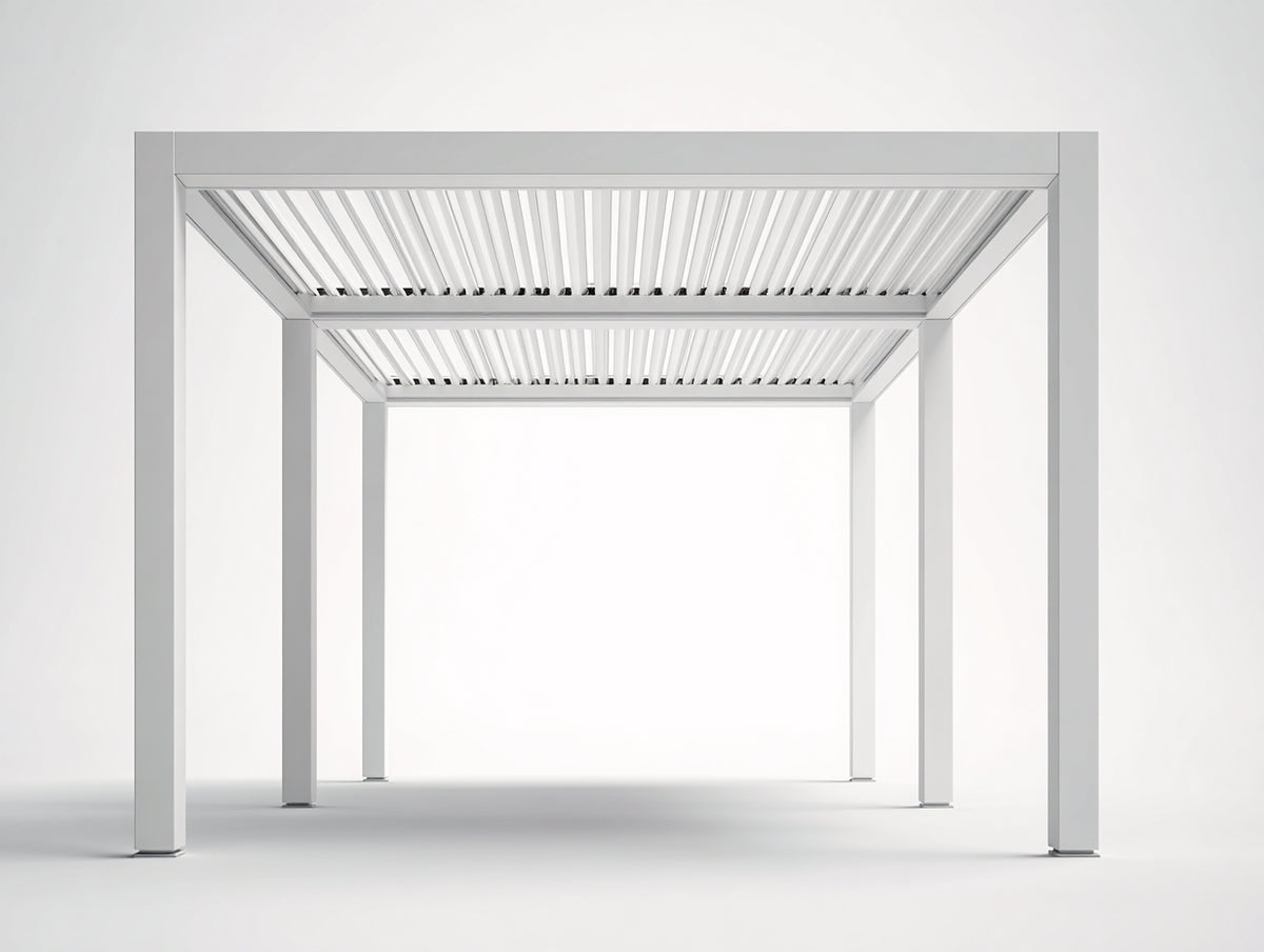 Tonnelle de jardin - Aluminium - 400x300x255 cm - Blanc - Style moderne