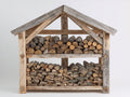 Abri à bûches - Bois - 150 x 60 x 150 cm - Bois naturel - Style rustique