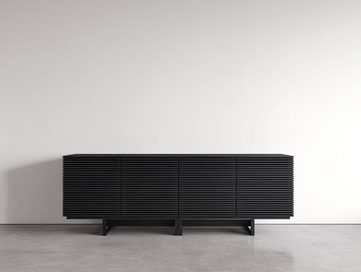 Meuble d'entrée - Bois d'ingénierie - 180 x 42 x 72 cm - Noir - Style contemporain